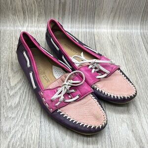 Robert Zur Two-Tone Pink and Purple Loafers